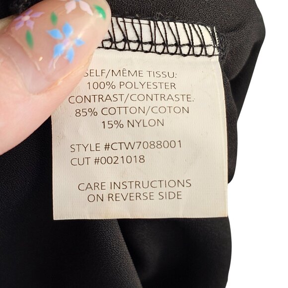 Cruel Sheer Grunge Black Flowy Blouse w/ Lace Detailing Sz S - Picture 7 of 9